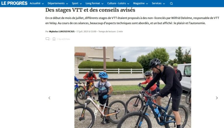 Découverte des stages VTT