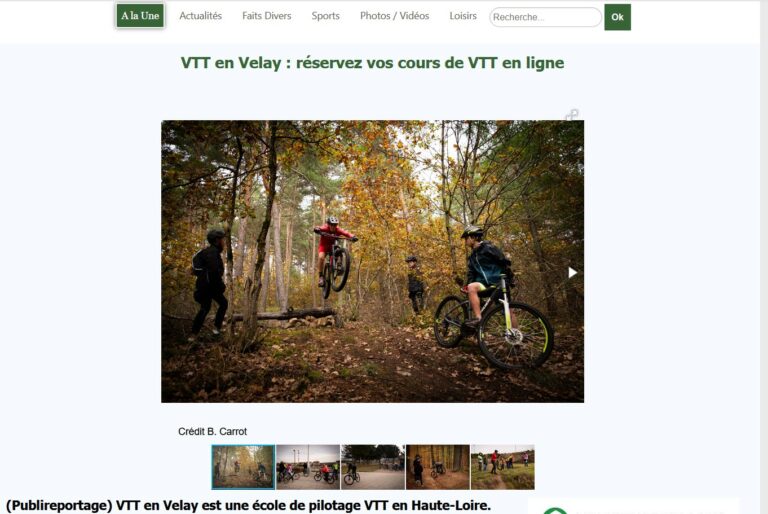 Réservez votre cours VTT en ligne